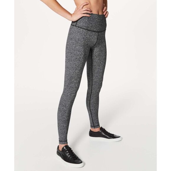 Lululemon Wunder Under Hi-Rise Tight *28"Heathered Black size 10 - Picture 3 of 5